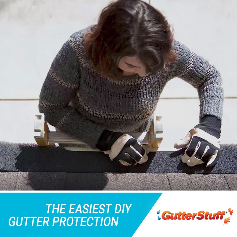 GutterStuff EZ Gutter Guard - 7-Inch Fascia Foam Gutter Filter