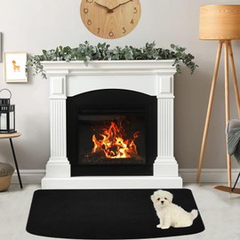 Tekmio Fireplace Mat Fire Pit Mat, 24 x 42 inch Hearth Rugs for Fireplaces Fire Resistant, Upgraded 5-Layer Fireproof Mat for Fireplace, BBQ Mat for Under BBQ, Deck Patio Protector Mat