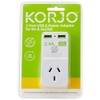 Korjo EU USB Power Adaptor, 2X USB Sockets, 1x AUS/NZ