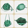 Woven Bucket Crossbody Bags for Women, Retro Leather Tote Handbag
