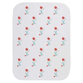 'A Poppy Losing Petals ' Baby Burp/Wash Cloth (BC00032215)