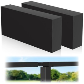 Gyykzz 2 Pack Flat Handrail Connector Accessories, 130mmx56mmx26mm Extension Connector Fitting for Top Handrail Railing, High Strength POM Connecting Block for Deck Cable Railing Systems