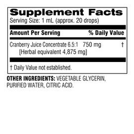 Botanic Choice Alcohol Free Liquid Extract Herbal Supplements, Cranberry, 1 Ounce