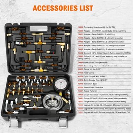 Uprimu 0-140PSI Fuel Injector Injection Pump Pressure Tester Gauge Kit Car Tools