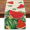 Seliem Hello Summer Watermelon Table Runner, Tropical Fruit Kitchen Dining