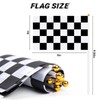 Checkered Flag 4x6 Inch (20 Pack) - Black White Mini