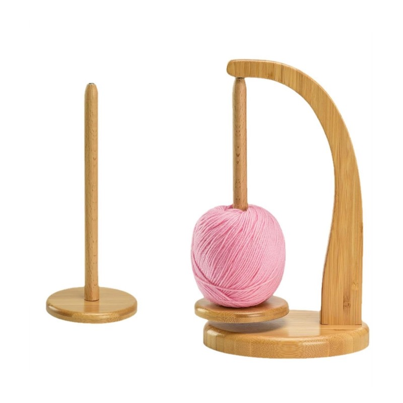 ZMShenMa Wooden Rotatable Spool Holder, High-Performance Magnetic Hand Woven Yarn