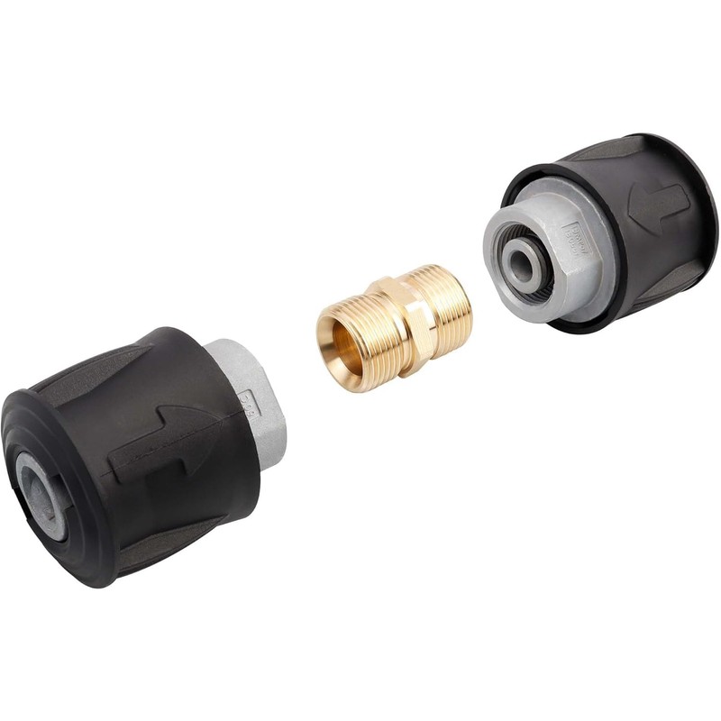 Holdonelight Karcher Pressure Washer Quick Connect Adapter - Brass M22