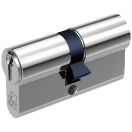 BASI Double Cylinder Basi AS with N+G 30/30 mm Silver Security Lock Home Office