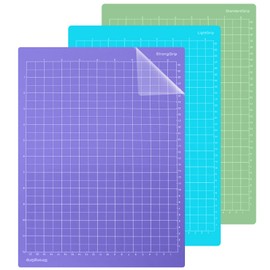 WYYFXY® 3 Pieces Cutting Mat for Cricut-Joy-Xtra, A4 Cutting Mats for Plotter, Crafts, Patchwork (StandardGrip, LightGrip, StrongGrip)