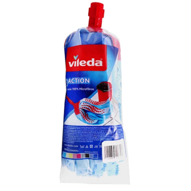 Vileda Trapeador 3 Acción Repuesto/Mop Fibras Inteligentes