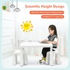 COSTWAY 3-Piece Kids Table and Chairs Set, Lightweight Plastic Children