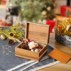 DRASTAR Keepsake Box, Acacia Wood Memory Box with Hinged Lids,
