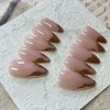 CkeYesOwn French Tip Handmade Press On Nails Almond- Cat Eye