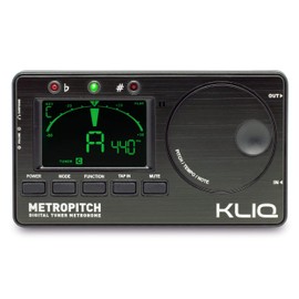 KLIQ Music Gear KLIQ MetroPitch - Metronome Tuner for All Instruments - with Guitar, Bass, Violin, Ukulele, and Chromatic Tuning Modes (MetroPitch, Black)