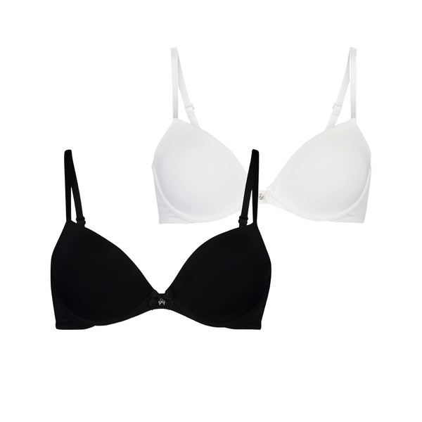 Hunkemöller Double Pack Preformed Underwired Bra, Caviar