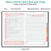 NEYSA Diary 2026 2027 A5 Page Per Day, Hardcover Daily