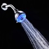 G1/2 Male Thread Shower Head Temperature Controlled 3 Color Changing