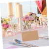 OHPHCALL 100pcs Blank Table Seating Cards Self Standing Place Cards