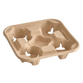 Bluetable 4 Cup 8 oz. - 32 oz. (25 Pack) For Disposable Cups, Delivery Carrier- To Go - Coffee Drinks or Iced Drink Molded Fiber [25 Case Pack]