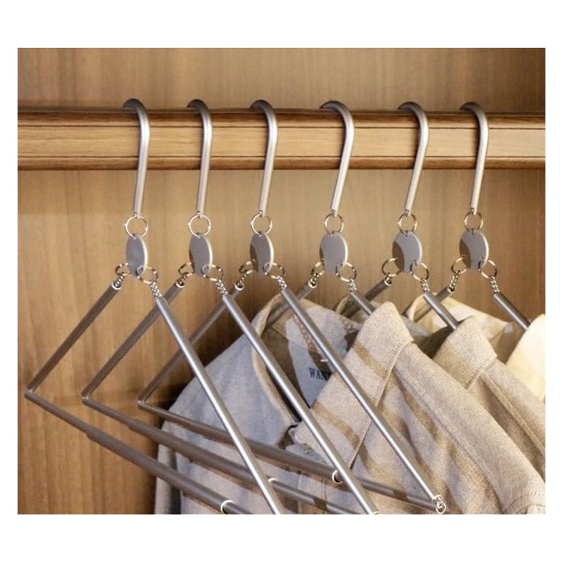 Folding Hanger, Aluminum Type, Fashionable Aluminum Hanger, Lightweight, Small, Magic