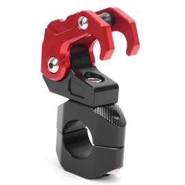 Motorcycle Folding 22mm Handlebar Hook Universal Helmet Luggage Hanger Accessory Red