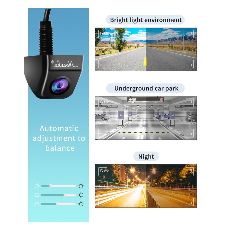 NOAUKA Waterproof IP69 Night Vision 170 Degree Car Rear View/Reversing/Reverse