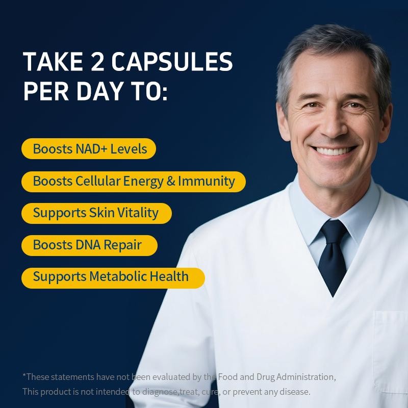 NAD+ 1500mg Supplement, with Resveratrol, Quercetin & Fisetin, Supports Skin