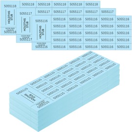 Kosiz 504 Sheets 25 Bid Raffle Ticket with Different Numbers Per Sheet Chinese Auction Tickets for Events Church Basket Auction Silent (Light Blue)