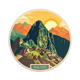 Machu Picchu Peru World Travel Sticker Decal Notebook Car Laptop 5.5"x5.5" (Color)