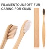 Bamboo Toothbrush for Adult 10pcs, Biodegradable Eco-Friendly Natural Organic Bamboo