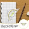 Sporgo Pack of 12 Transparent Plastic Geometry Triangle Protractor with
