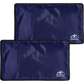 Glacial Comfort Glacial Comfort Gel Ice Pack for Back Pain - (21" x 13") Reusable Cold Pads for Hip, Knee, Shoulder Injuries, Muscle Strains, Migraine & Postpartum Recovery with Flex Technology - Compression Pad.