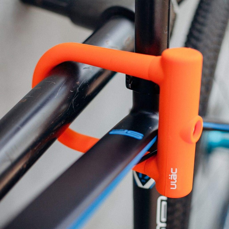 ULAC(ユーラック) BROOKLYN シリコンカバー自転車用U字ロック UL-SU3-01 76mm×128mm オレンジ