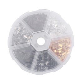 Jewelry Making Finding Supplies Kit -1200 Pcs/Box Necklace Bracelet Cord Tips Crimp Cord Ends Jewelry Supplies Kit