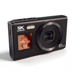 Cámara Digital 5K 80MP con WiFi para Vlog y Pantalla Dual