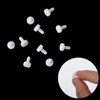 100 PCS Plastic Hole Plugs White Button Hole Plugs 3mm