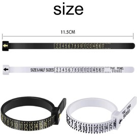 DPWOUM 4PCS 1-17 USA Plastic Ring Sizer Measuring Set Gauge Measure Tool Finger Measurer Jewelry Sizing Tools Reusable Finger Ring Sizer for Women/Men