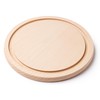 EVERYJOY Round Serving Board Diameter 22 cm Made of Beech