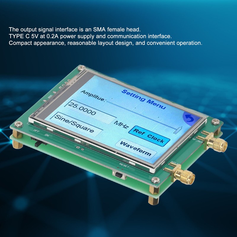 Signal Generator RF Frequency Generator Module 138‑4400MHz Touch Screen ADF4350