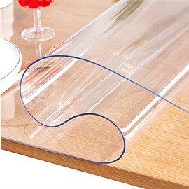 ZIJINJIAJU Clear Table Cover Protector Clear Table Protector pad 1.5mm Thick Upgraded Version No Plastic Smell Transparent Table Cover mat,Dining Table Protective Cover(Clear 1.5mm Thick 24x60In)