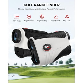VyKure Golf Rangefinder with Slope - 1200 Yards Laser Range Finder with Flag Pole Locking Vibration, 7X Magnification rangefinder with Magnet Stripe