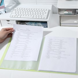 Delhi Recycle Lone Green Deli Index Clear File 40 Sheets Transparent EF923 / 리사이클 론그린 델리 인덱스 클리어파일 40매 투명 EF923
