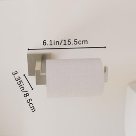 Bathroom Accessories Toilet Paper Holder - Brushed Nickel Square Paper Towel Holder Modern Bathroom Hardware Heavy Duty Wall Mounted Hand Towel Holder for Bathroom Kitchen