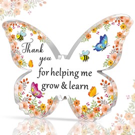 QMVMV Gifts for Teacher Acrylic Plaque Thank you Gifts for Women Christmas Birthday Thanksgiving Gifts for Teacher