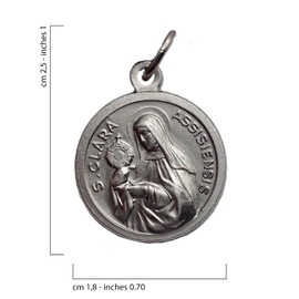 MEDAL OF SAINT CLARE OF ASSISI - THE PATRON SAINTS MEDALS - 100% MADE IN ITALY