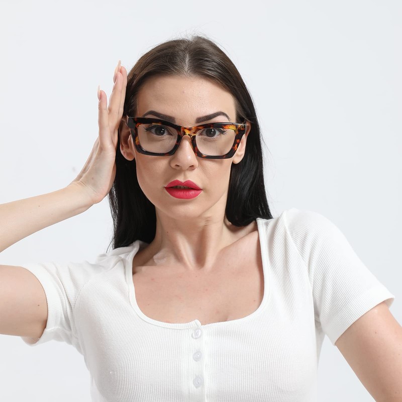 Reading Glasses for Women Oprah Style Oversized Square Spring Hinge