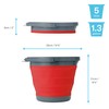 Bramble - 3 Collapsible Space Saving Portable Buckets, 5 Litre