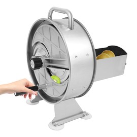 Manual Vegetable Slicer, Stainless Steel Food Slicing Machine, Adjustable Thickness (0.2-10mm), Portable Kitchen Tool for Fruits and Vegetables