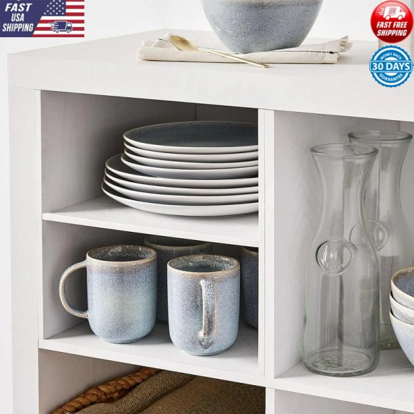 Cube Shelf Divider BHG Cube Organizer White Texture 4.4 lb